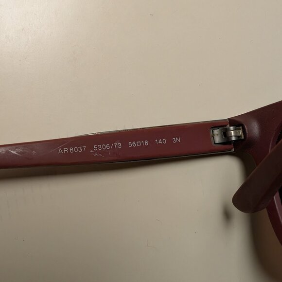 GIORGIO ARMANI Sunglasses Matte Bordeaux Brown Lens AR8037 5306/73 56 18 140 3N - Picture 4 of 13